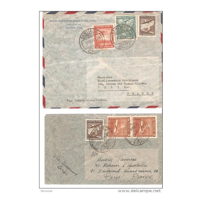 2 cartas de chile 1946 2 cartas de chile 1946