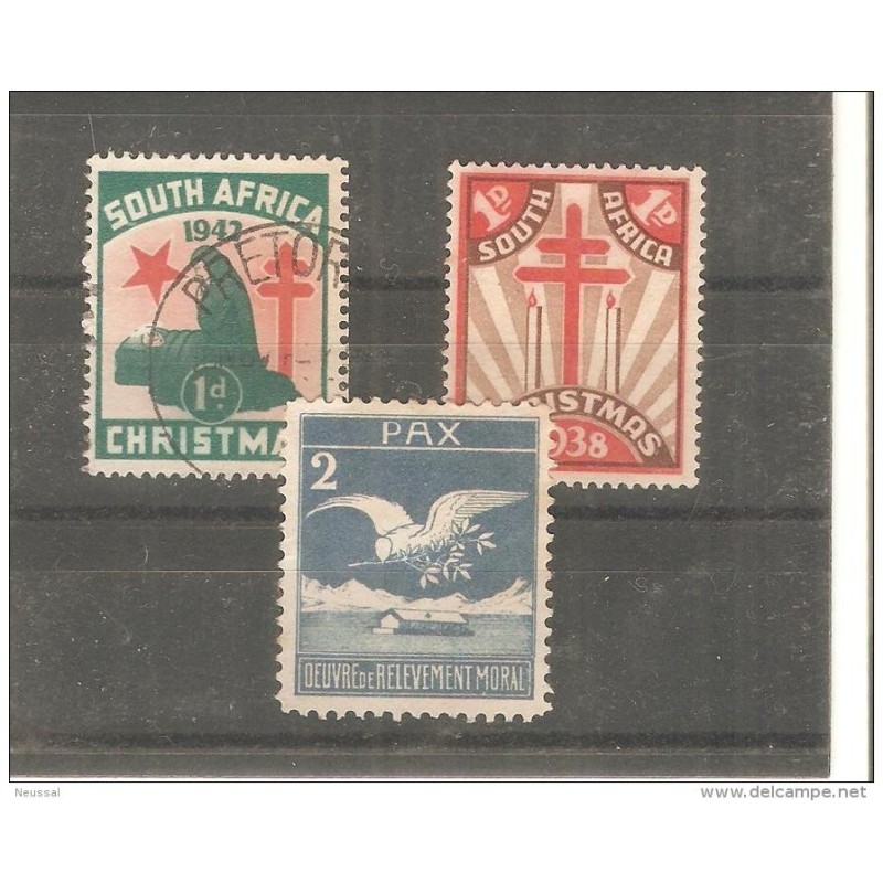 3 sellos south africa 1942 3 sellos south africa 1942