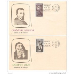2 sobres  presonajes españoles   1963