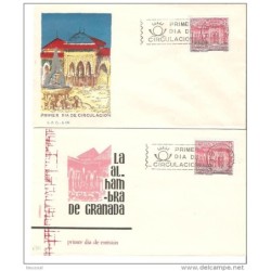 2 sobres la alhambra de granada de 1964