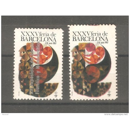 2 viñetas iguales una con sobrecarga y la otra no1967