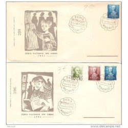 2 cartas  con matasello feria nacional del libro