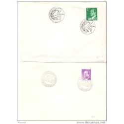 2  sobres con matasello commemorativos diferentes