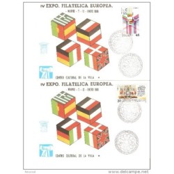 2  tarjetas  con matasello commemorativo de 1986