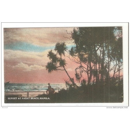 Postal de sunset at pasay beach manila
