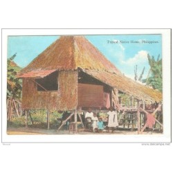 Postal de filipinas typical native home