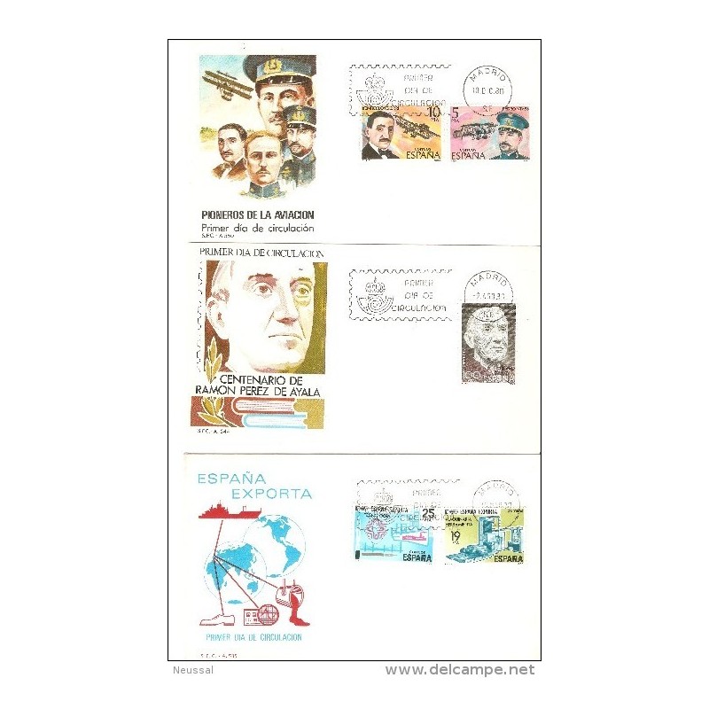 6 sobres de primer dia diferentes de 1980 6 sobres de primer dia diferentes de 1980