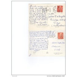 2 tarjeta postal con matasello uno peñiscola y otro viella