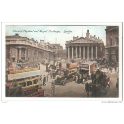 Tarjeta postal bank of england and royal exchange