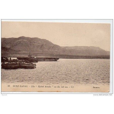 Tarjeta postal de canal suez djebel attaka