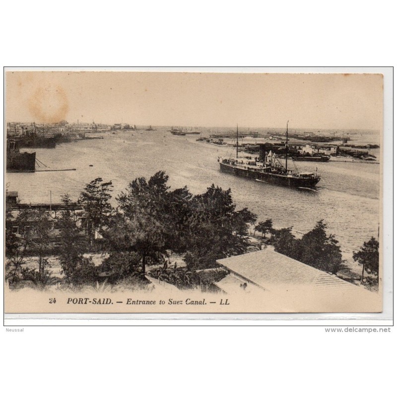 Tarjeta postal de port said entrance to suez canal Tarjeta postal de port said entrance to suez canal