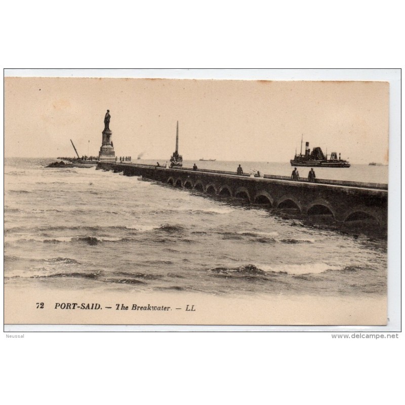 Tarjeta postal de port said the breakwater Tarjeta postal de port said the breakwater