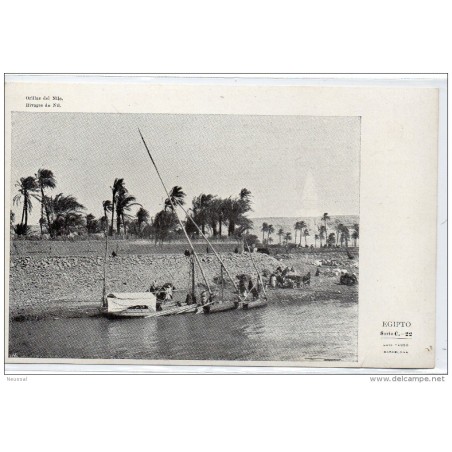 Tarjeta postal de el cairo orillas nilo1