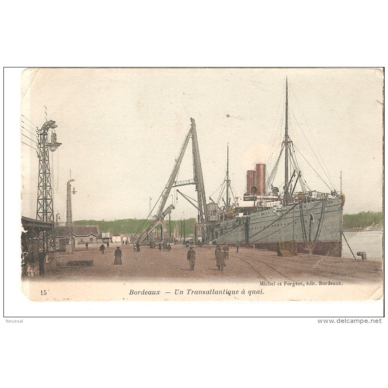 Tarjeta postal de barco bourdeaux Tarjeta postal de barco bourdeaux