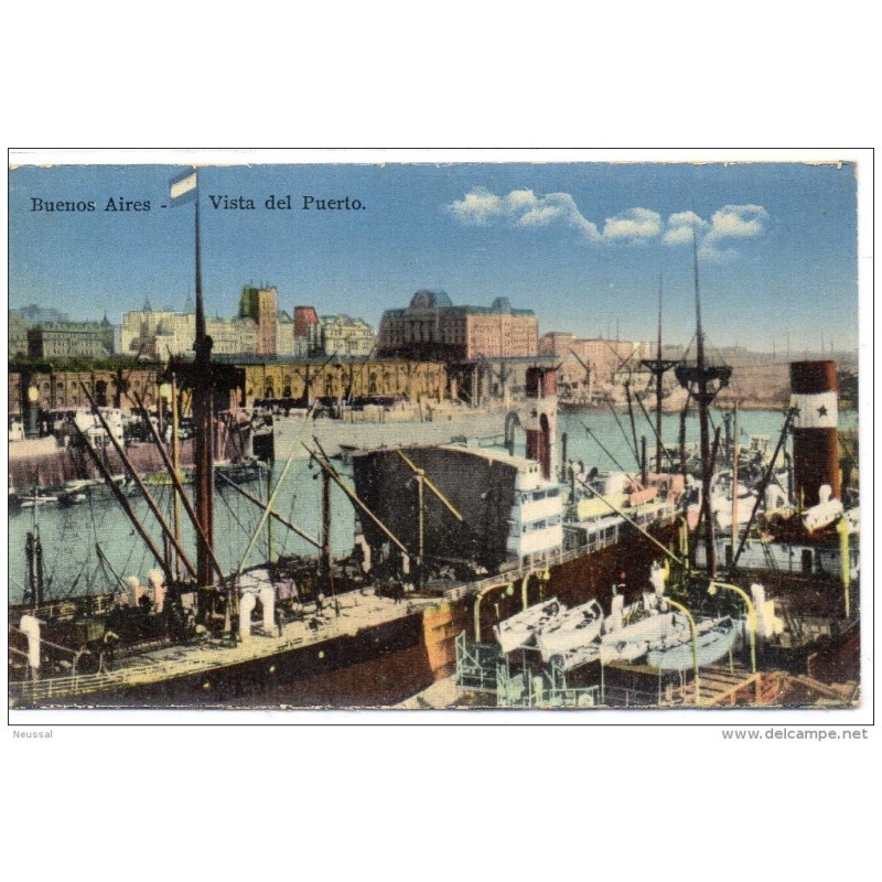 Tarjeta postal de buenos aires vista del puerto Tarjeta postal de buenos aires vista del puerto