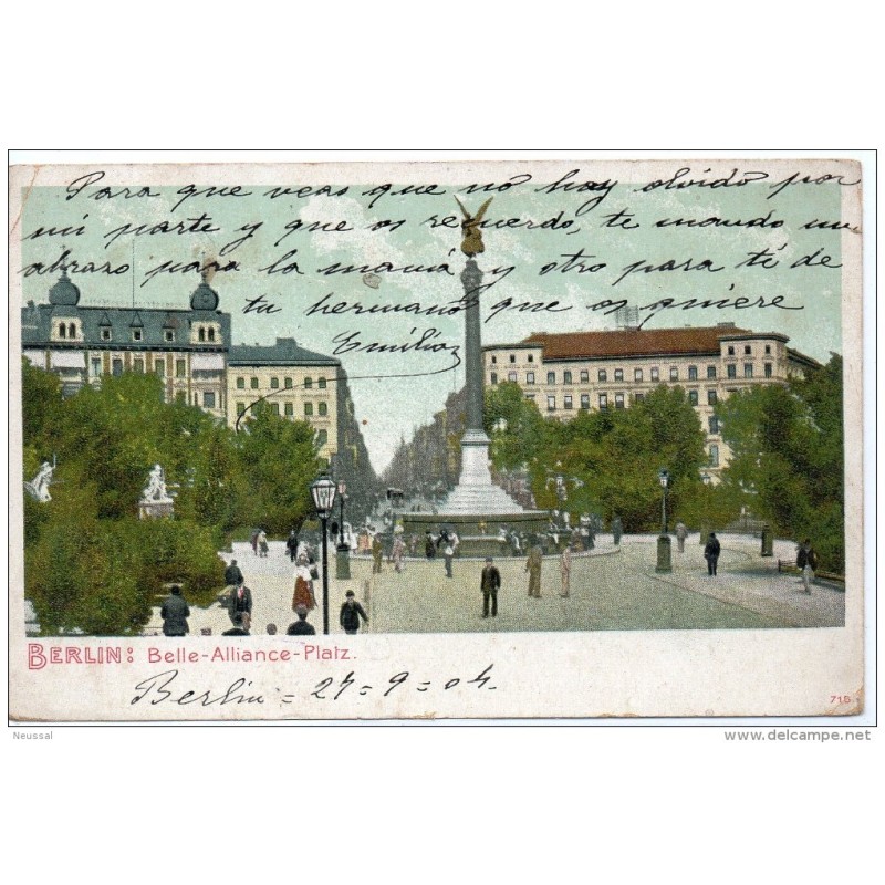 Tarjeta postal de alemania circulada 1904 Tarjeta postal de alemania circulada 1904