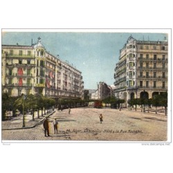 Tarjeta postal de alger hotel y rue