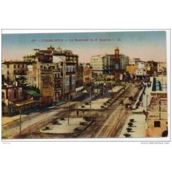Tarjeta postal de marruecos casablanca le boulevard du 4 zouaves