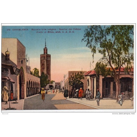 Tarjeta postal de marruecos casablanca nouvelle ville indigene