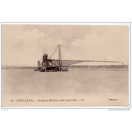 Tarjeta postal de egipto canal suez 1