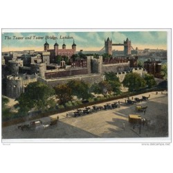 Tarjeta postal de inglaterra the tower and tower bridge