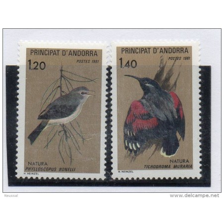 Serie 2945  pajaros  Andorra