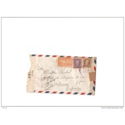 Carta de cuba a españa con muchos cuños la habana miami new york  bilbao etc