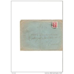 Carta  con cuño gijon de 1934 y por detras cuño estafeta de madrid
