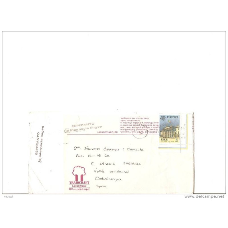 Carta irlanda con cuño esperanto Carta irlanda con cuño esperanto