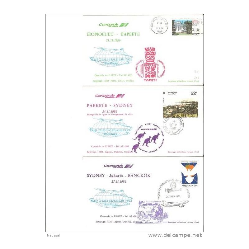 3 sobres concorde distintos destinos 3 sobres concorde distintos destinos