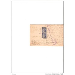 Tarjeta postal censurada por detras foto de pirineos