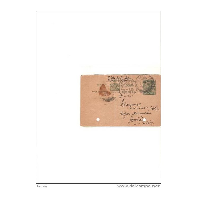 Tarjeta postal india 1932 Tarjeta postal india 1932