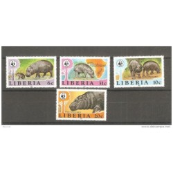 Serie n 10014 liberia  hipopotamos