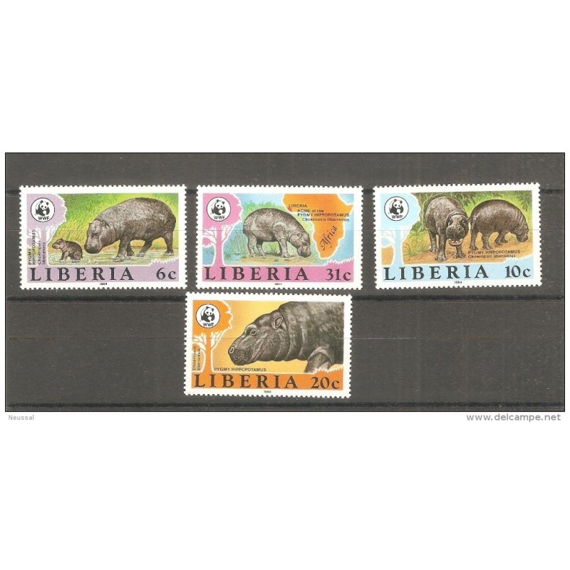 Serie n 10014 liberia hipopotamos Serie n 10014 liberia hipopotamos