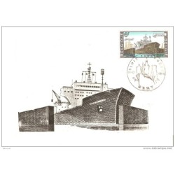 Tarjeta postal de belgica de 1968 barco