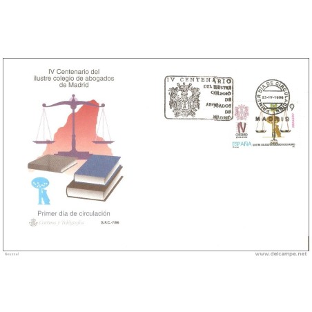 Sobre de primer dia colegio de abogados madrid