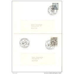 2 sobres de suecia matasello de 1963