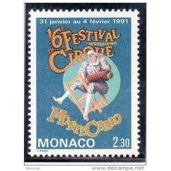 Sello  n 1753 monaco  circo