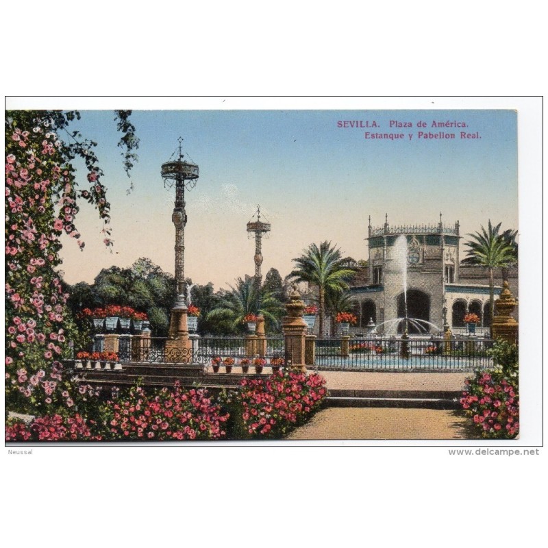 Tarjeta postal sevilla plaza de america Tarjeta postal sevilla plaza de america