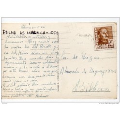 Tarjeta postal de palma de 1956
