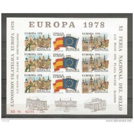 Viñeta Hb sin dentar de europa de 1978