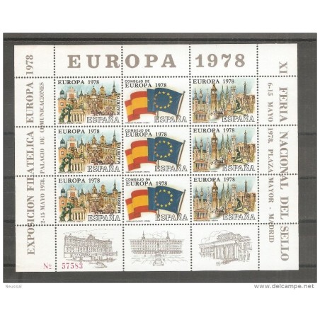 Viñeta Hb  dentada  de europa de 1978