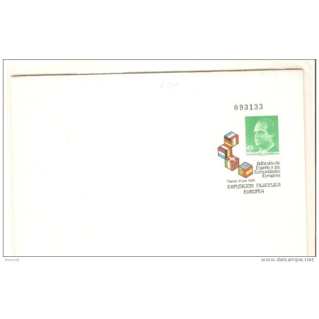 Sobre exposicion filatelica europea