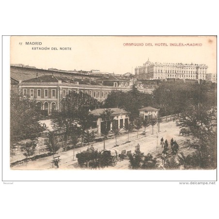 Tarjeta postal  de madrid estacion del norte1