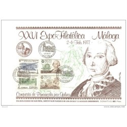Tarjeta postal de malaga de 1977