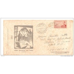 Carta con matasello feria nacional del libro de 1951