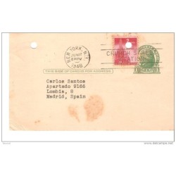 Tarjeta postal  con matasello de 1946