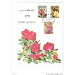 Tarjeta de belgica 1970 flores