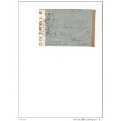 Carta de algeria con cuño de censura de valencia de cid y cuño de estafeta de valencia