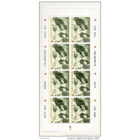 Carnet serie n 1267 belgica diferente escrito